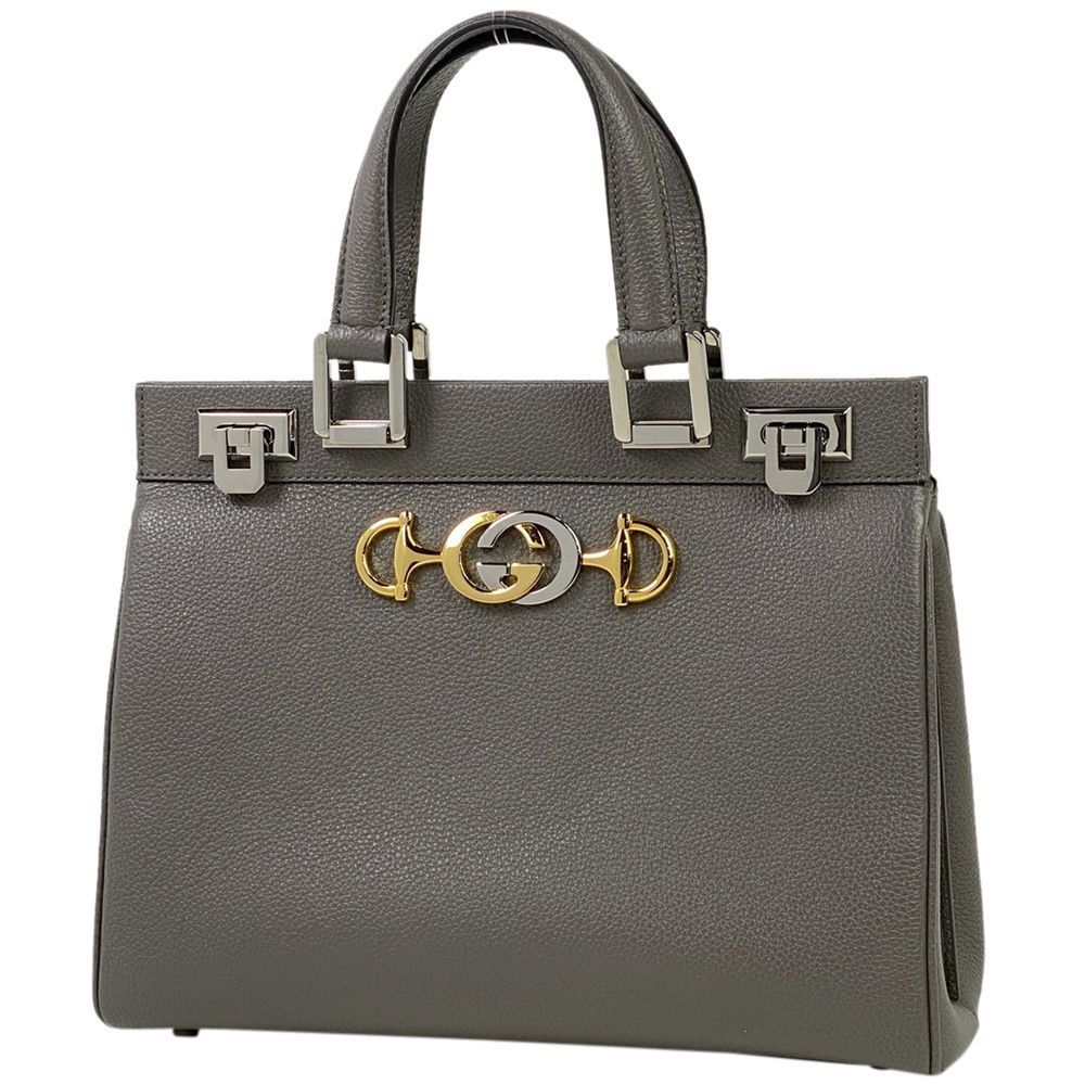 Gucci Zumi Small Top Handle Bag Shoulder Bag Leather Black